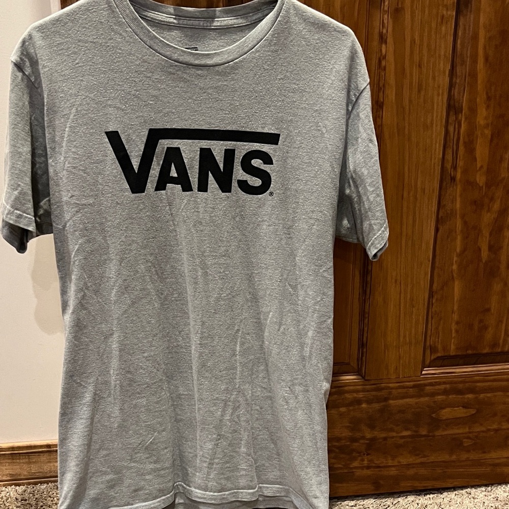 Vans Classic Gray Tee with Black Logo
